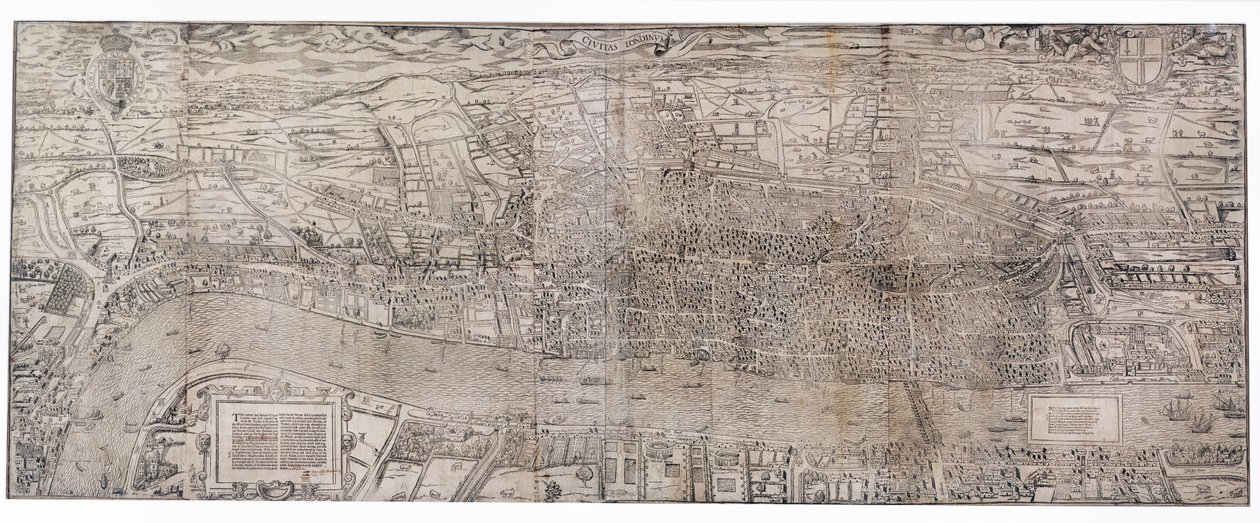 私たちの市、ロンドンの地図、1560（木版印刷）